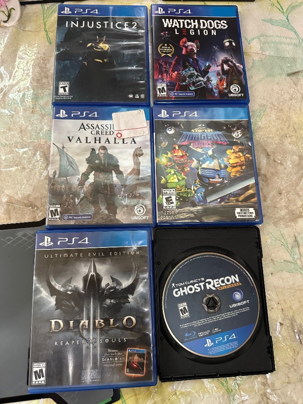 Lot of 6 PS4 Games Injustice 2 Watch Dogs Legion Assassins Creed Valhalla Super
